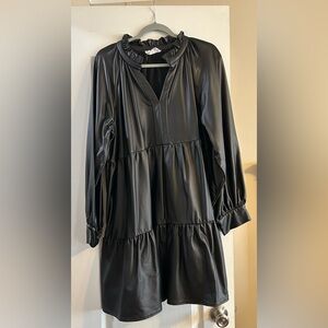 First Love Faux Leather Dress